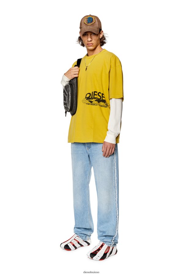 ch Diesel Hommes t-lavage-l5 jaune 0R48H8259 vêtements