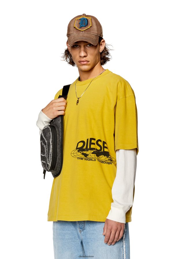 ch Diesel Hommes t-lavage-l5 jaune 0R48H8259 vêtements