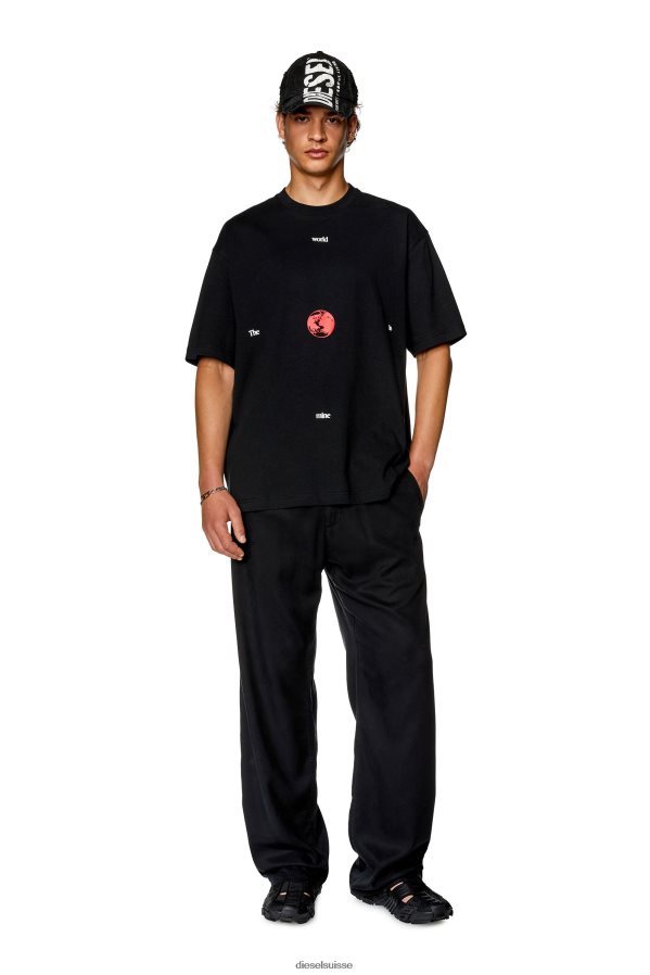 ch Diesel Hommes t-lavage-l9 noir 0R48H8242 vêtements