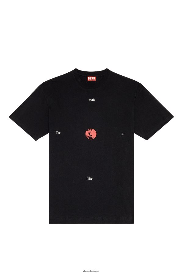 ch Diesel Hommes t-lavage-l9 noir 0R48H8242 vêtements