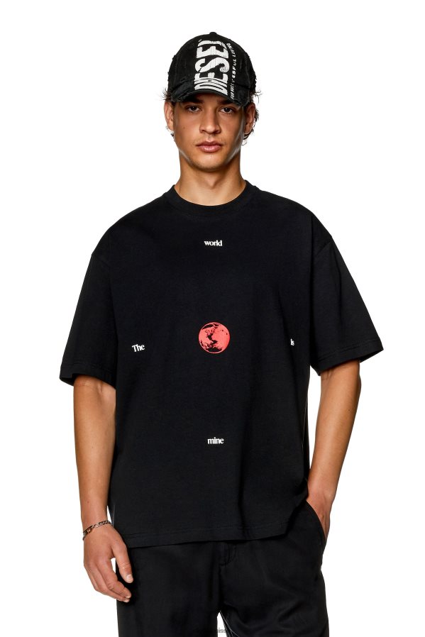 ch Diesel Hommes t-lavage-l9 noir 0R48H8242 vêtements