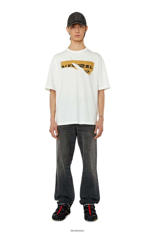 ch Diesel Hommes t-lavage-poff blanc 0R48H8223 vêtements