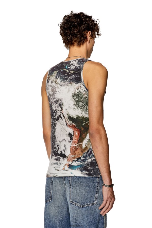 ch Diesel Hommes t-lifty-l2 noir blanc 0R48H8275 vêtements