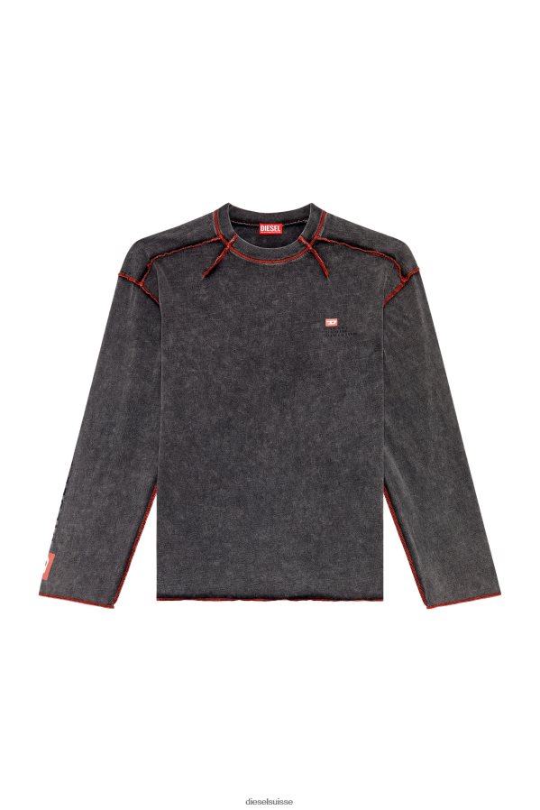 ch Diesel Hommes t-semaine-ls gris foncé 0R48H8277 vêtements