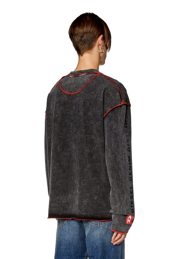 ch Diesel Hommes t-semaine-ls gris foncé 0R48H8277 vêtements