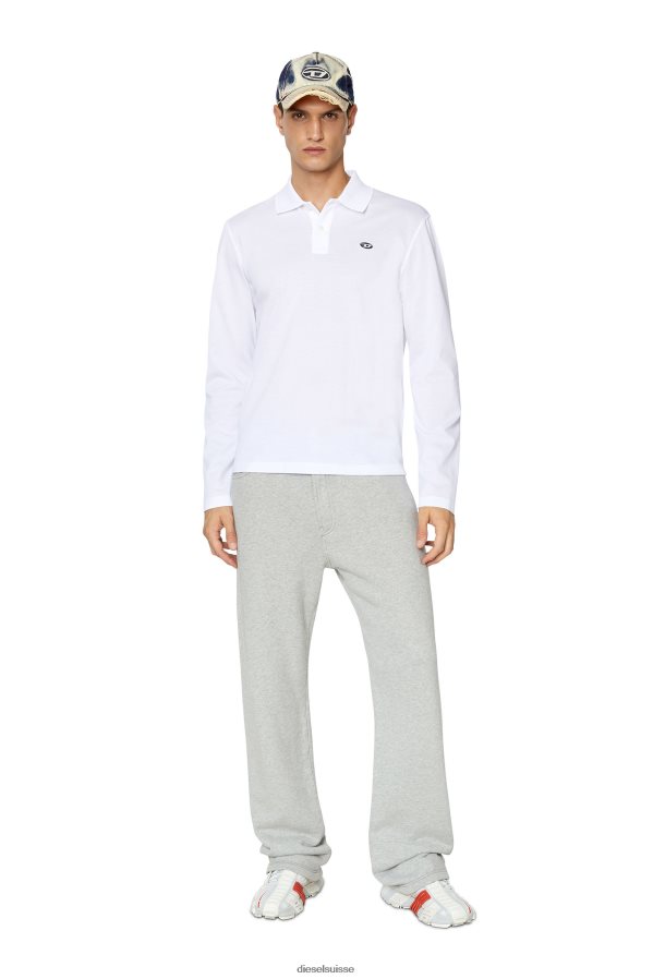 ch Diesel Hommes t-smith-ls-doval-pj blanc 0R48H8279 vêtements