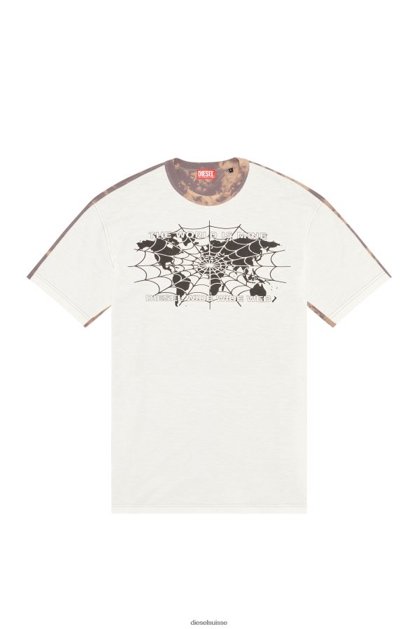 ch Diesel Hommes t-washbicol rose/blanc 0R48H8268 vêtements