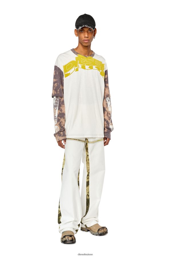 ch Diesel Hommes t-wesher blanc 0R48H8191 vêtements