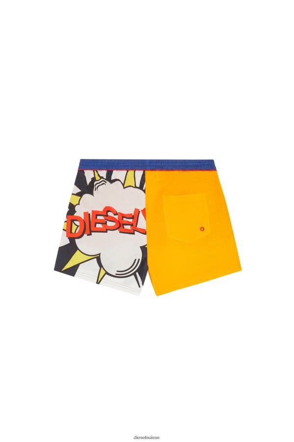 ch Diesel Hommes bmbx-nico bleu jaune 0R48H8476 vêtements