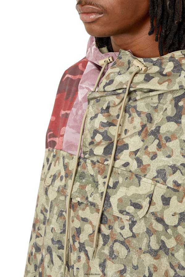 ch Diesel Hommes auwt-caleb-ht07 vert rouge 0R48H848 vêtements