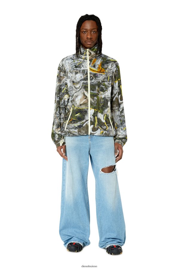 ch Diesel Hommes impression j-warrel noir blanc 0R48H847 vêtements