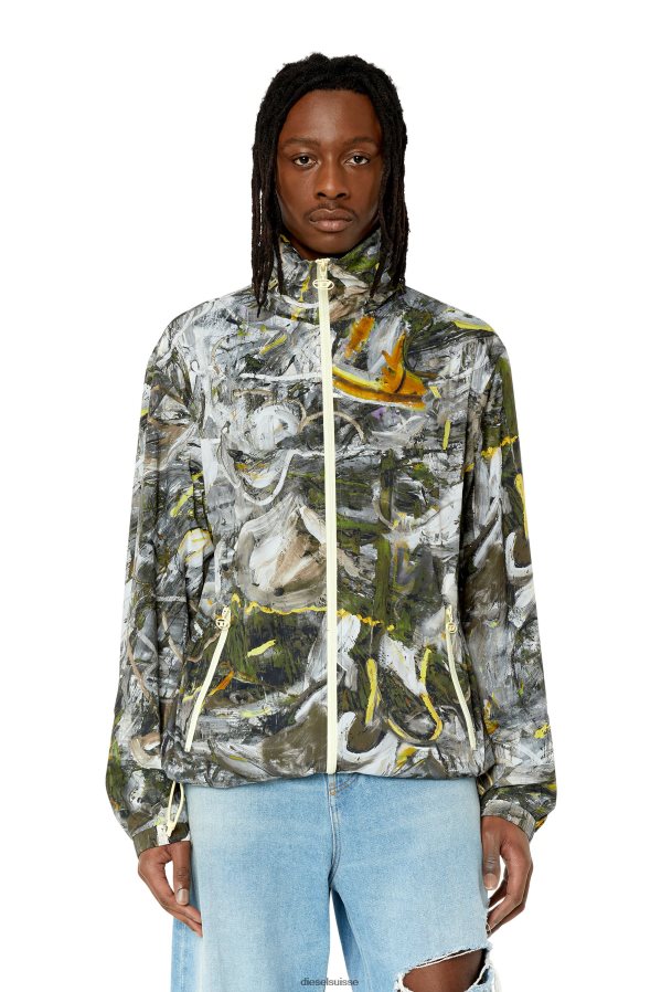 ch Diesel Hommes impression j-warrel noir blanc 0R48H847 vêtements