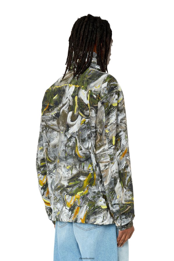 ch Diesel Hommes impression j-warrel noir blanc 0R48H847 vêtements