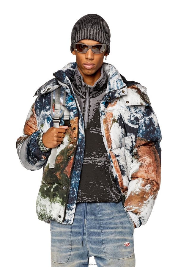 ch Diesel Hommes impression w-rolfys-fd noir blanc 0R48H829 vêtements