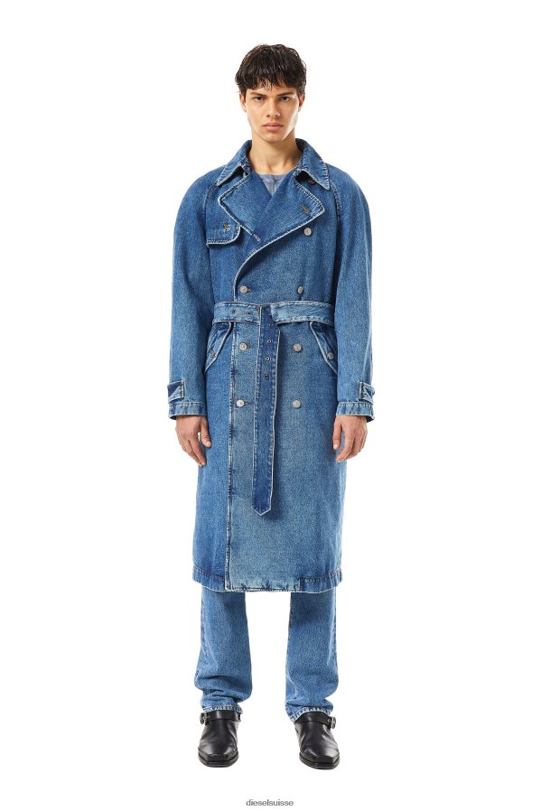 ch Diesel Hommes trench à double boutonnage d-delirious bleu moyen 0R48H831 vêtements