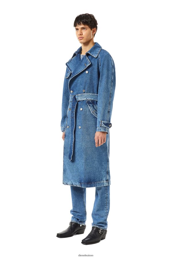 ch Diesel Hommes trench à double boutonnage d-delirious bleu moyen 0R48H831 vêtements