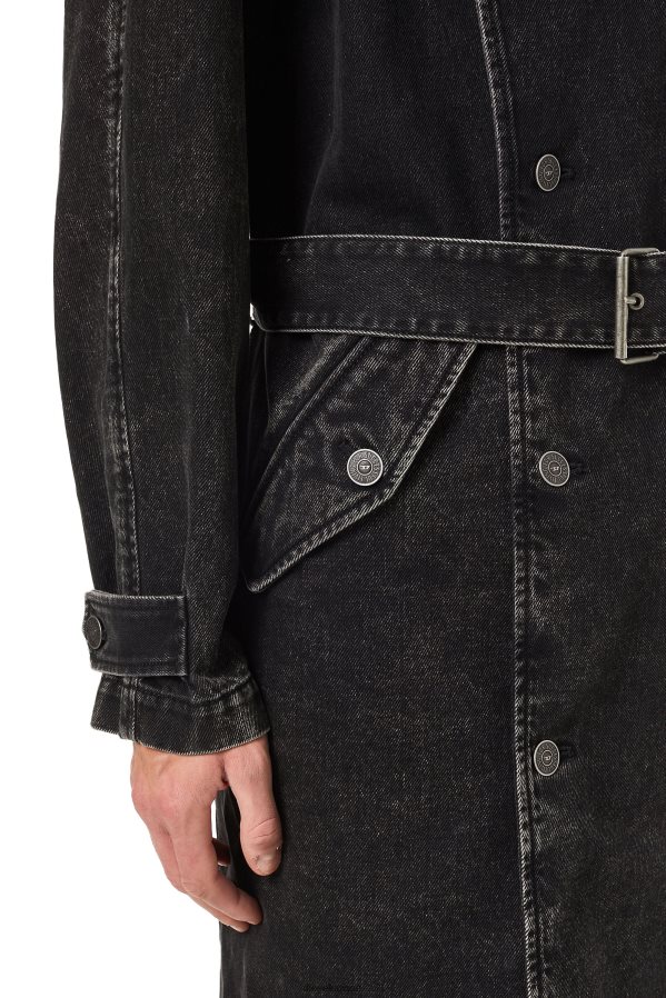 ch Diesel Hommes trench à double boutonnage d-delirious noir/gris foncé 0R48H855 vêtements
